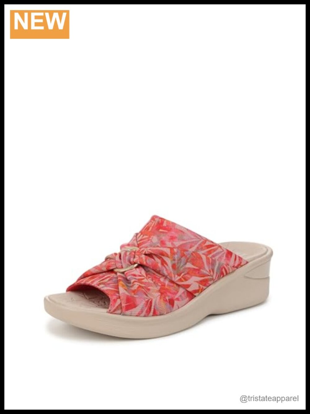 Women's Wedge Slide Sandal Stretch Fabric Slip On